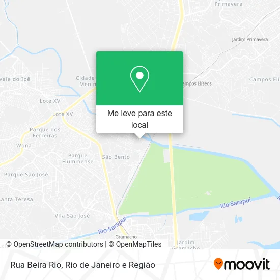 Rua Beira Rio mapa
