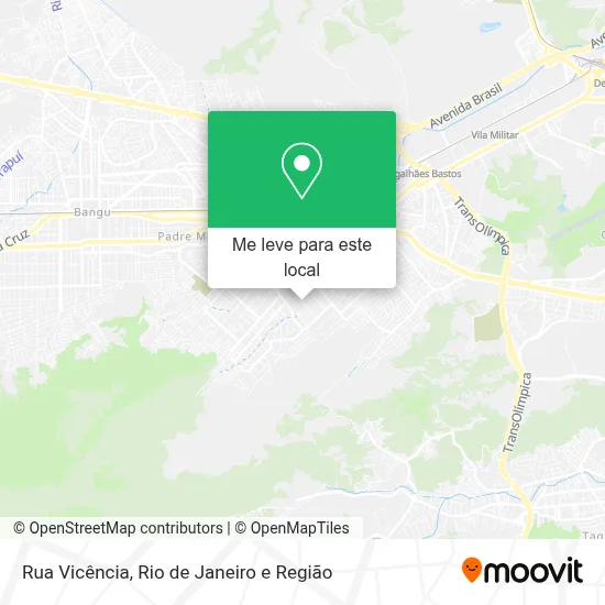 Rua Vicência mapa