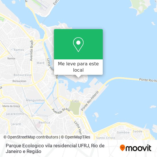 Parque Ecologico vila residencial UFRJ mapa