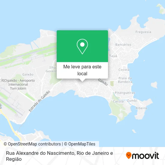 Rua Alexandre do Nascimento mapa