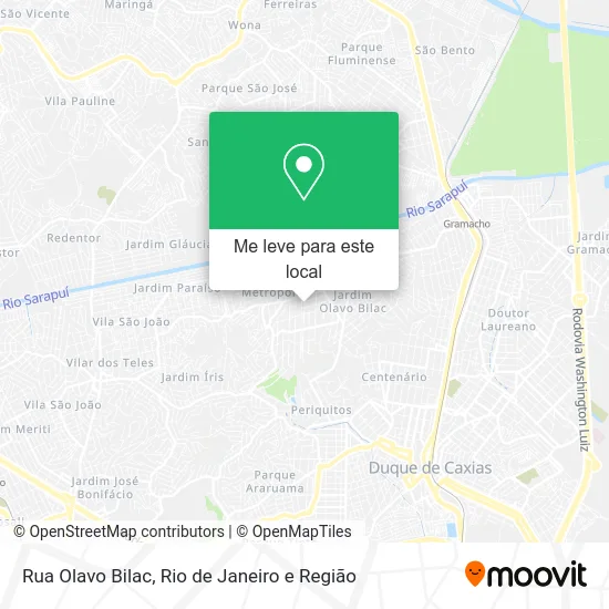 Rua Olavo Bilac mapa