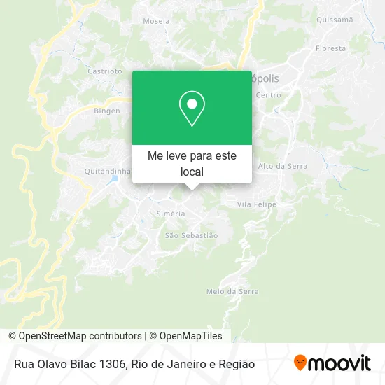Rua Olavo Bilac 1306 mapa