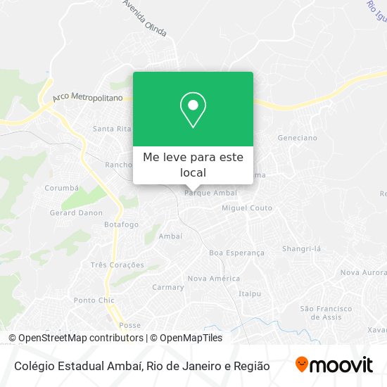 Colégio Estadual Ambaí mapa