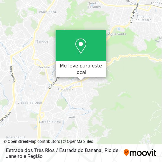 Estrada dos Três Rios / Estrada do Bananal mapa