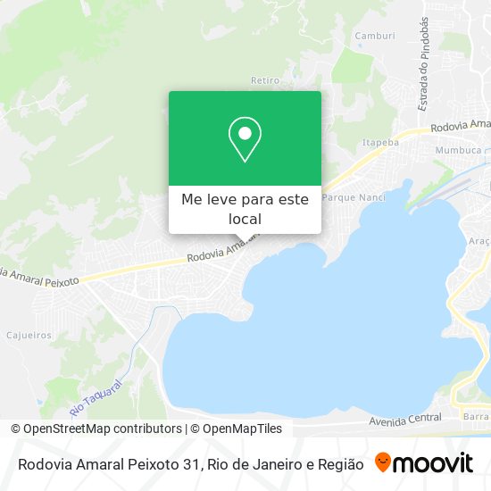 Rodovia Amaral Peixoto 31 mapa