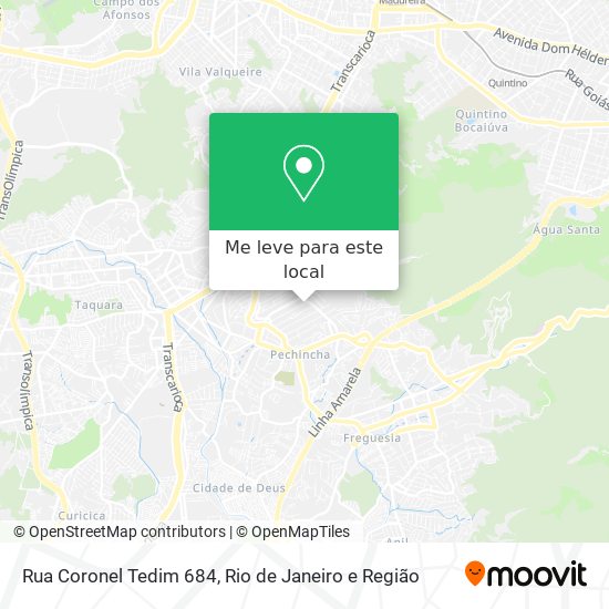 Rua Coronel Tedim 684 mapa