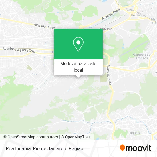 Rua Licânia mapa