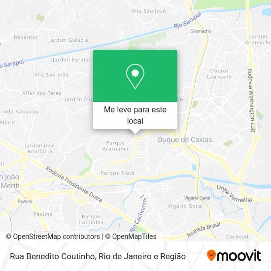 Rua Benedito Coutinho mapa