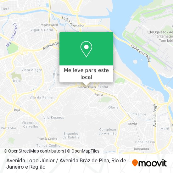Avenida Lobo Júnior / Avenida Bráz de Pina mapa