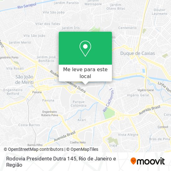Rodovia Presidente Dutra 145 mapa