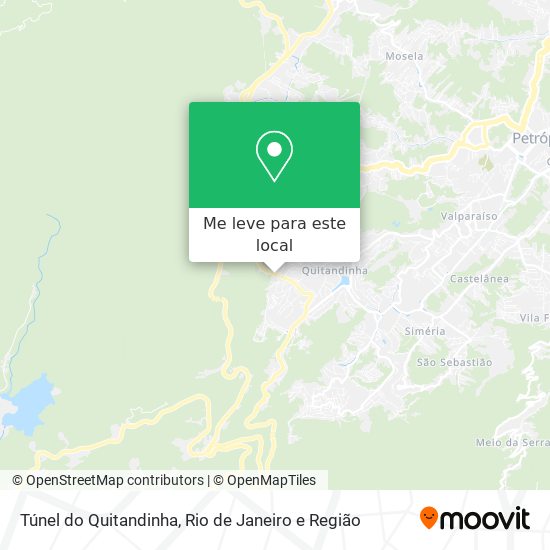 Túnel do Quitandinha mapa