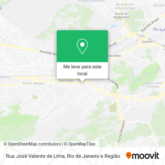 Rua José Valente de Lima mapa