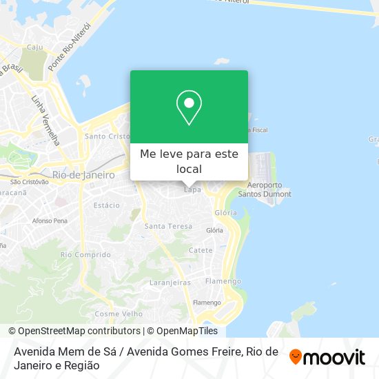 Avenida Mem de Sá / Avenida Gomes Freire mapa