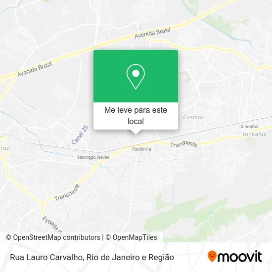 Rua Lauro Carvalho mapa