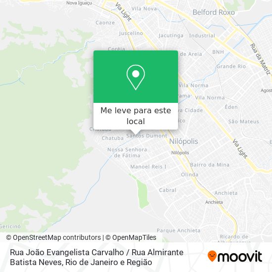 Rua João Evangelista Carvalho / Rua Almirante Batista Neves mapa