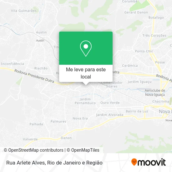 Rua Arlete Alves mapa