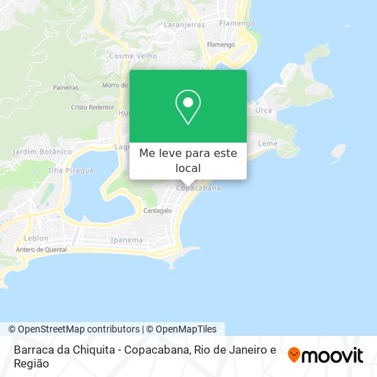 Barraca da Chiquita - Copacabana mapa
