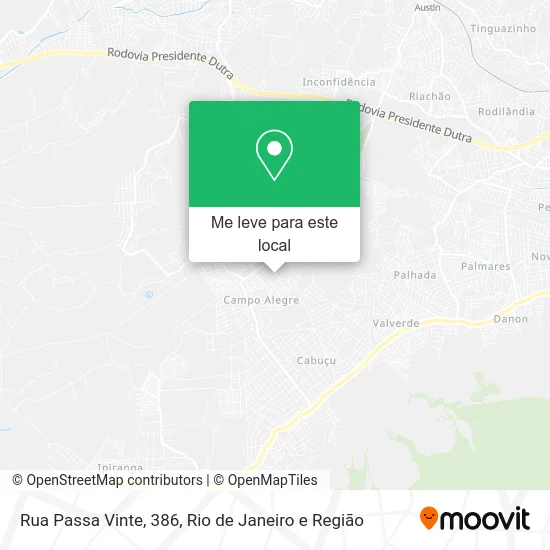 Rua Passa Vinte, 386 mapa