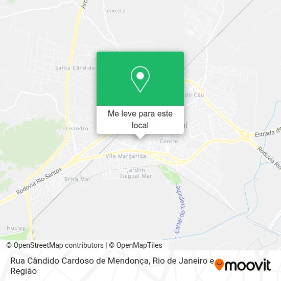 Rua Cândido Cardoso de Mendonça mapa