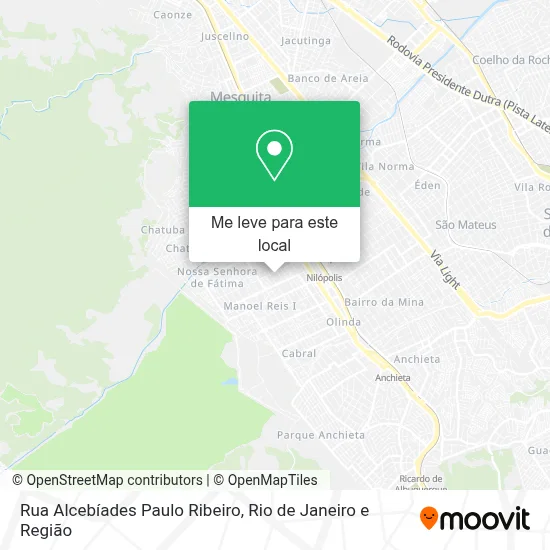 Rua Alcebíades Paulo Ribeiro mapa