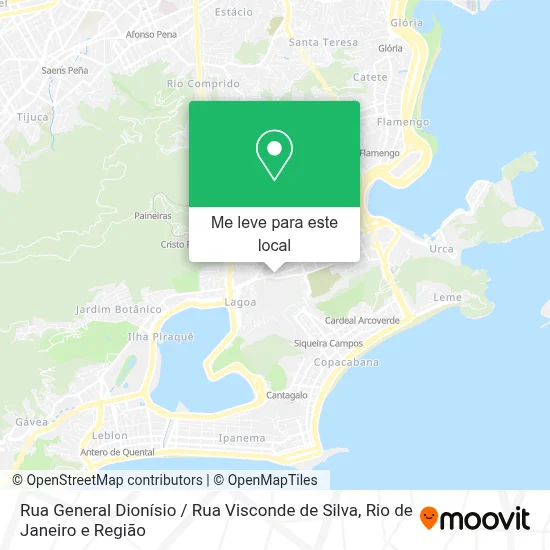 Rua General Dionísio / Rua Visconde de Silva mapa