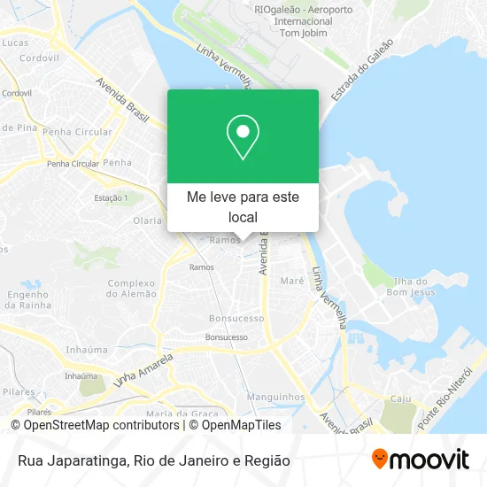 Rua Japaratinga mapa
