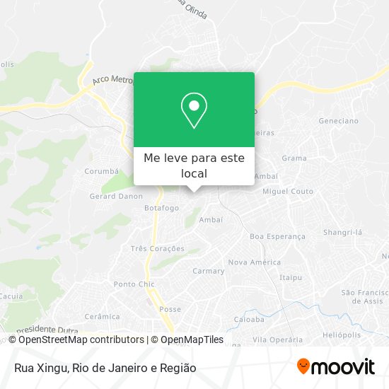 Rua Xingu mapa