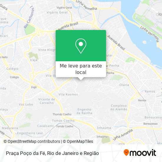 Praça Poço da Fé mapa