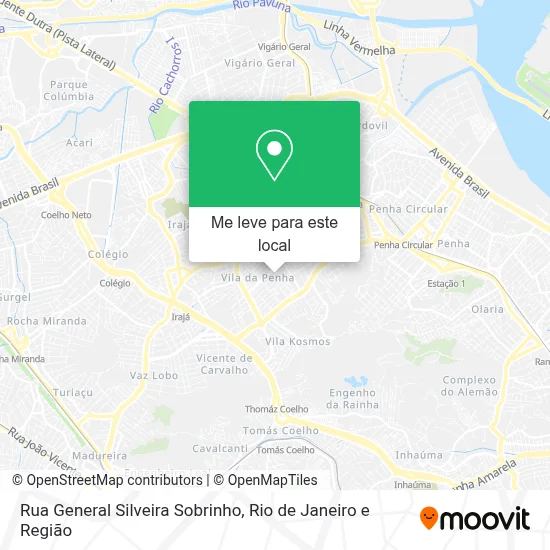 Rua General Silveira Sobrinho mapa