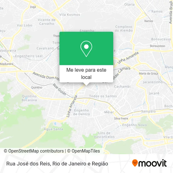 Rua José dos Reis mapa