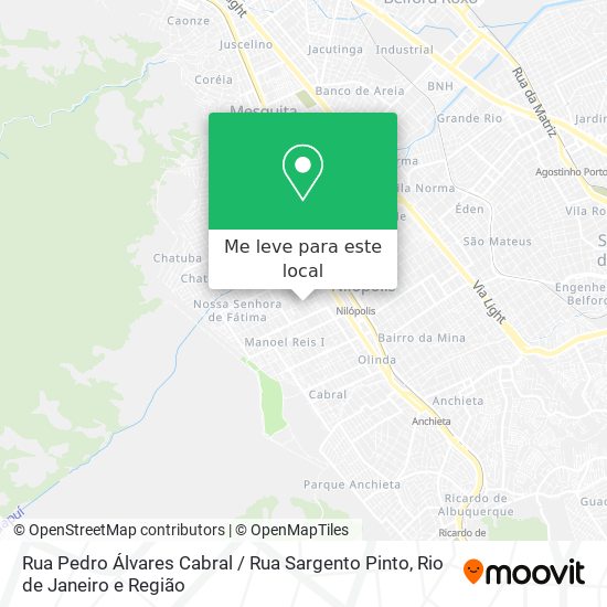 Rua Pedro Álvares Cabral / Rua Sargento Pinto mapa