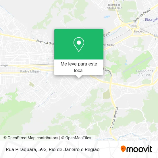 Rua Piraquara, 593 mapa