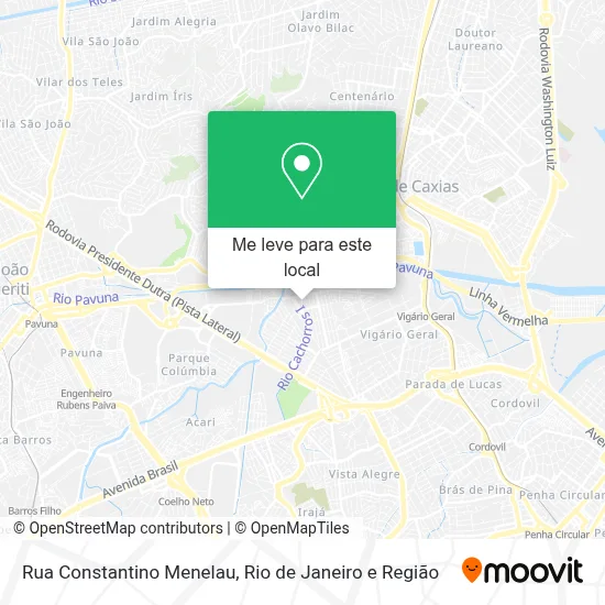 Rua Constantino Menelau mapa