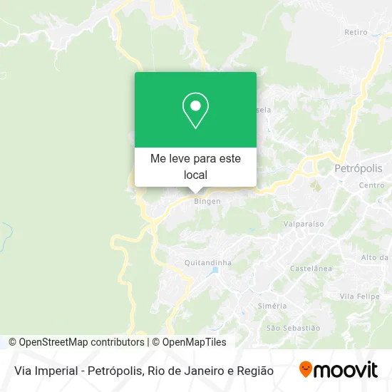 Via Imperial - Petrópolis mapa