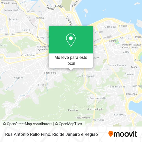 Rua Antônio Rello Filho mapa