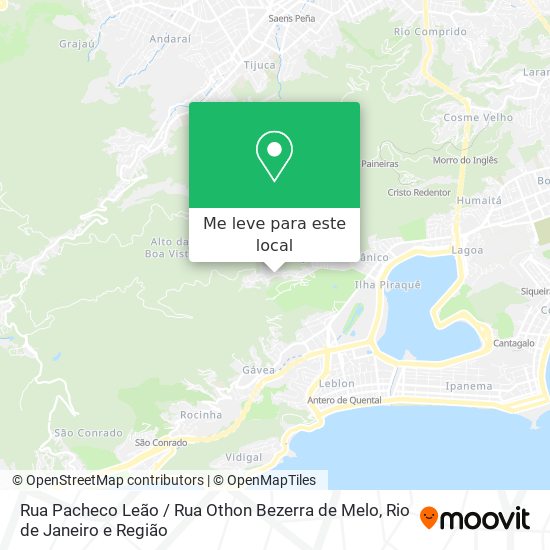 Rua Pacheco Leão / Rua Othon Bezerra de Melo mapa