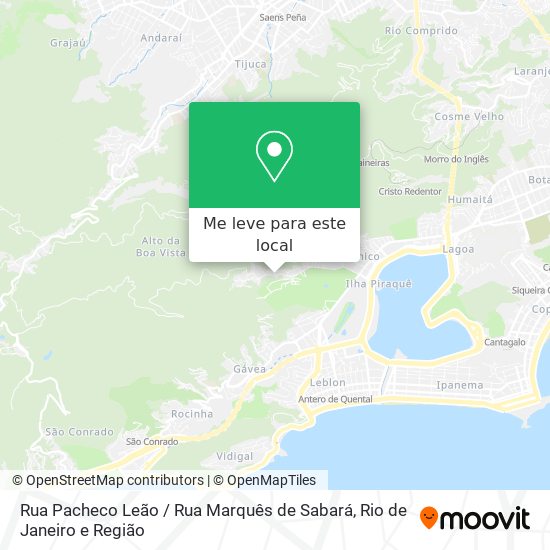 Rua Pacheco Leão / Rua Marquês de Sabará mapa
