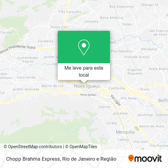 Chopp Brahma Express mapa