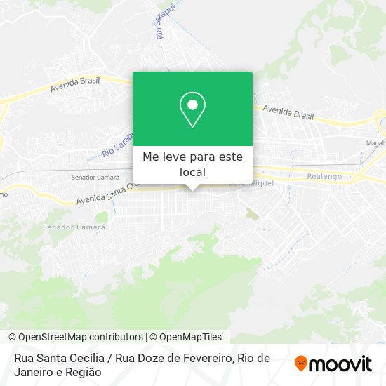 Rua Santa Cecília / Rua Doze de Fevereiro mapa