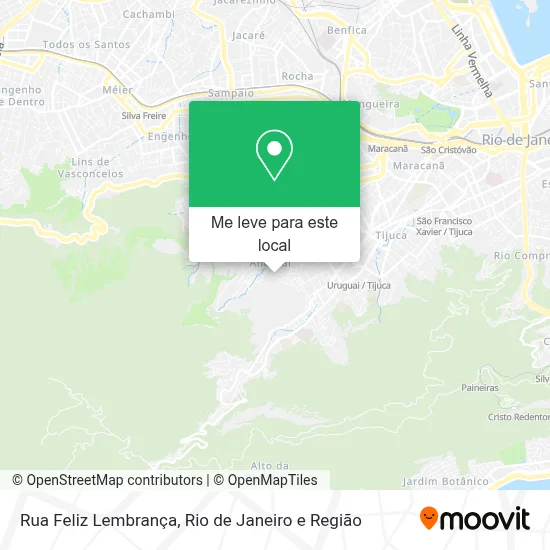 Rua Feliz Lembrança mapa