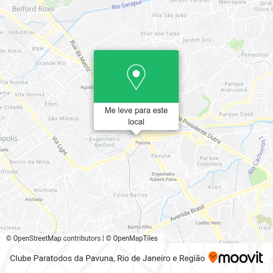Clube Paratodos da Pavuna mapa