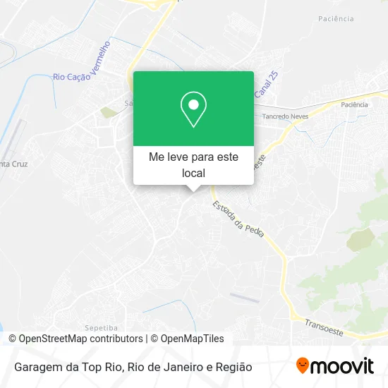 Garagem da Top Rio mapa
