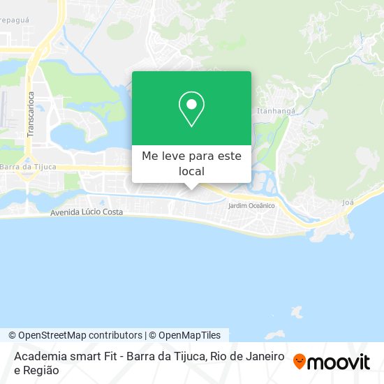 Academia smart Fit - Barra da Tijuca mapa