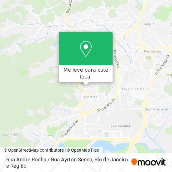Rua André Rocha / Rua Ayrton Senna mapa