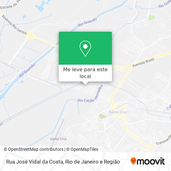 Rua José Vidal da Costa mapa