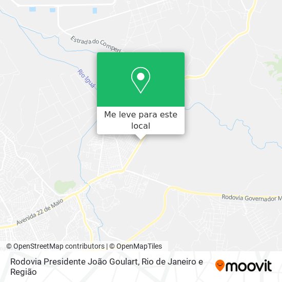 Rodovia Presidente João Goulart mapa