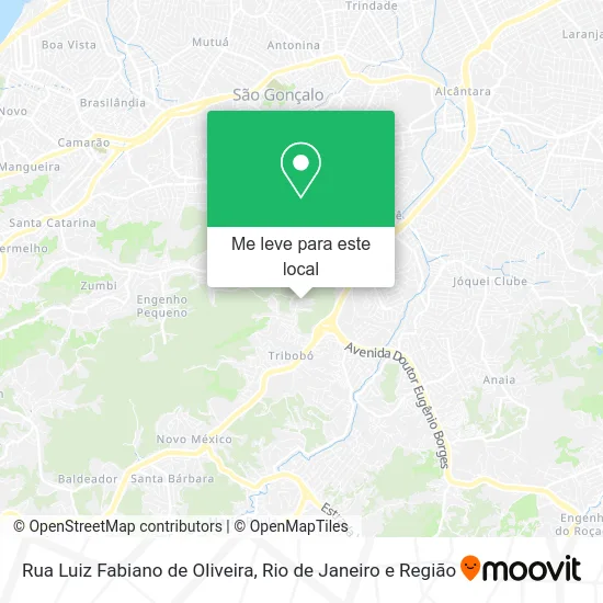 Rua Luiz Fabiano de Oliveira mapa