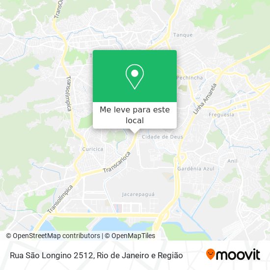 Rua São Longino 2512 mapa