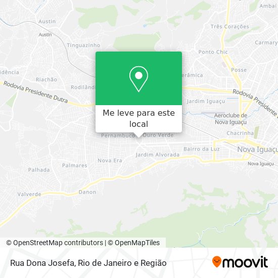 Rua Dona Josefa mapa