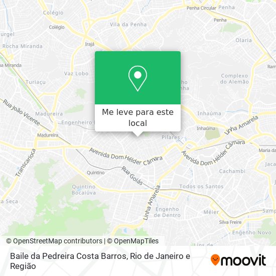 Baile da Pedreira Costa Barros mapa